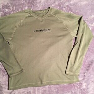 Steamboat ski shirt size small olive green warm